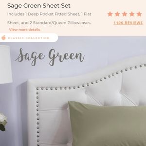 Full Sheet Set - 1500 Thread Count - Sage Green